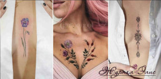 Женские татуировки на груди
