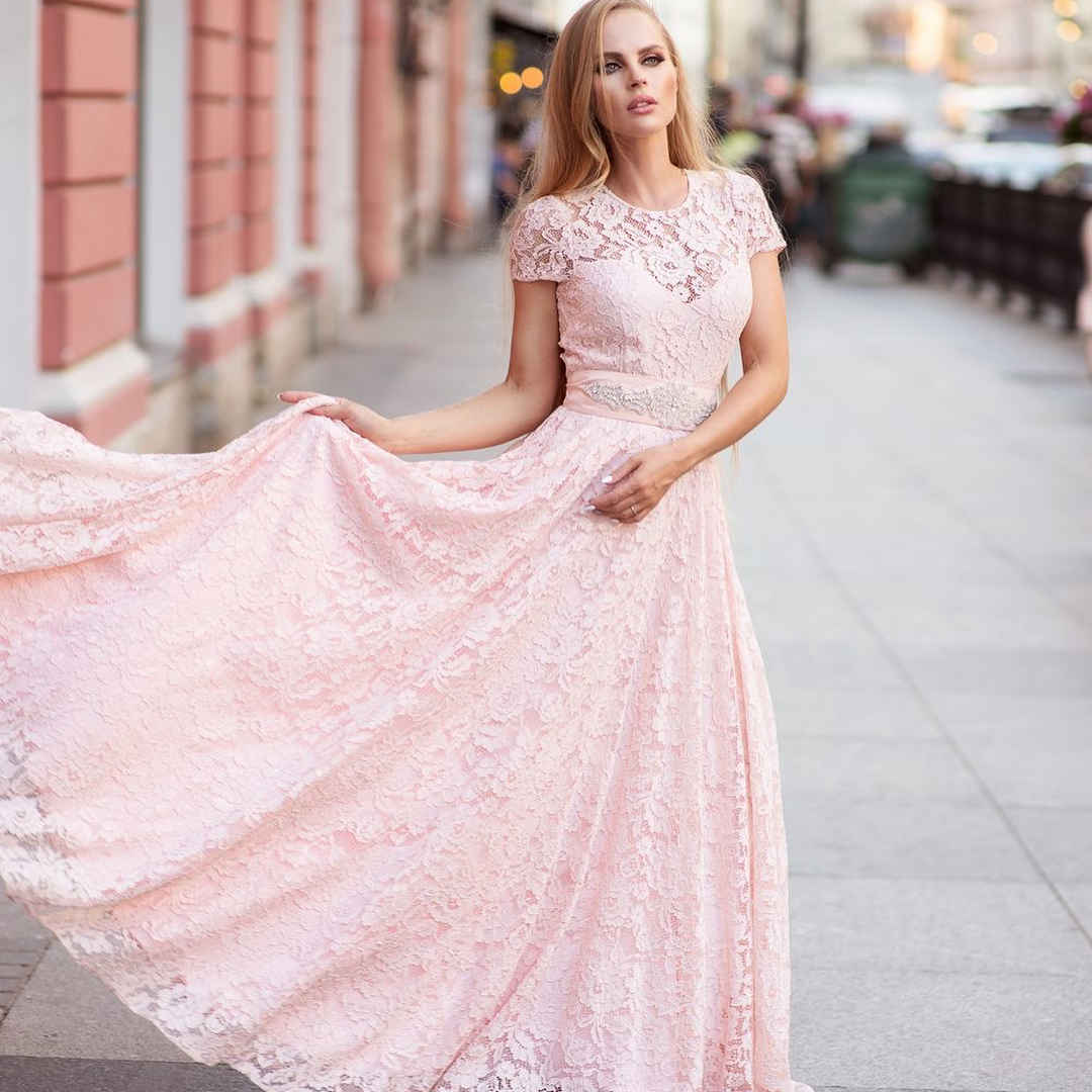 розовое платье на выпускной фото_1