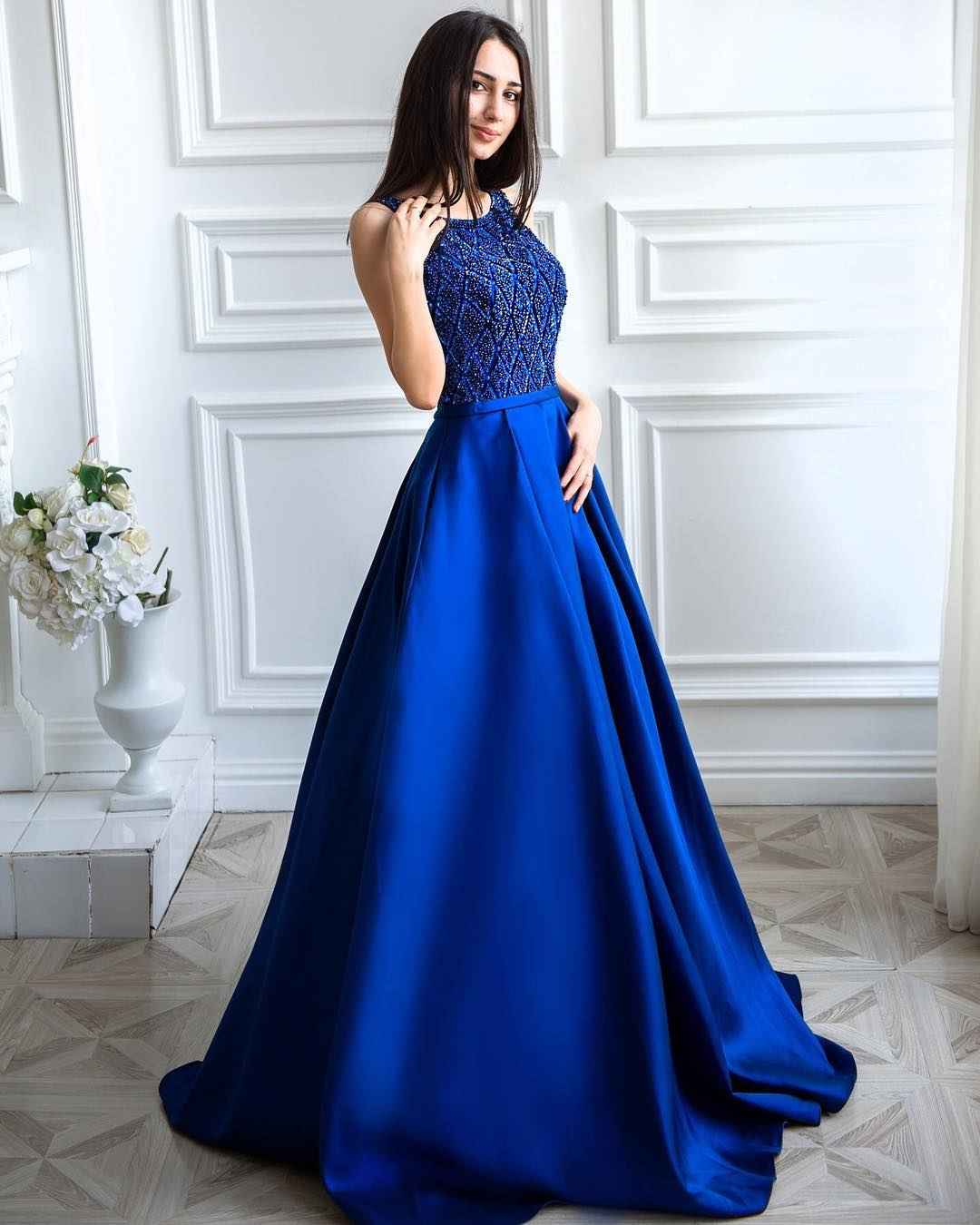 Модное синее платье на выпускной 2019-2020 фото_6