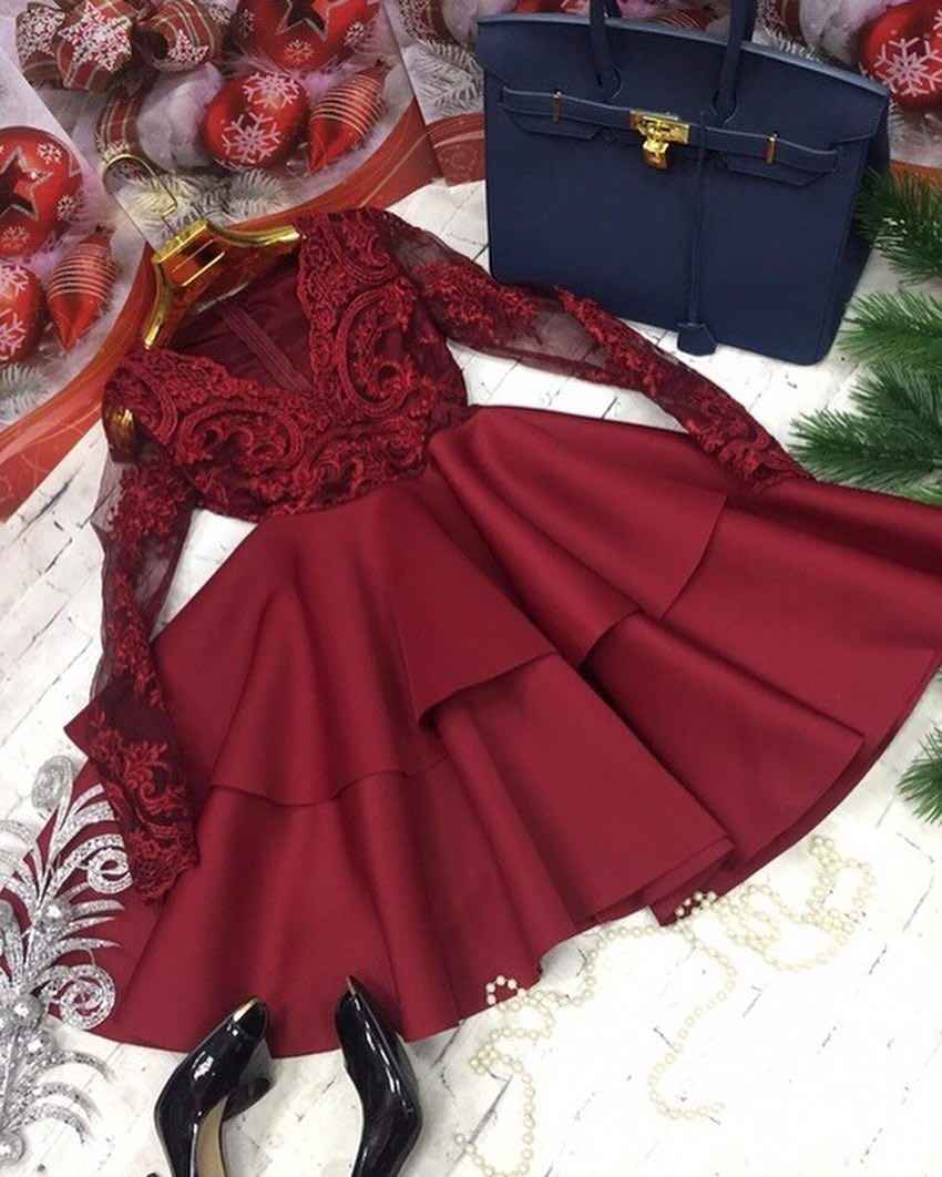 бордовое платье на выпускной 2019-2020 фото_3