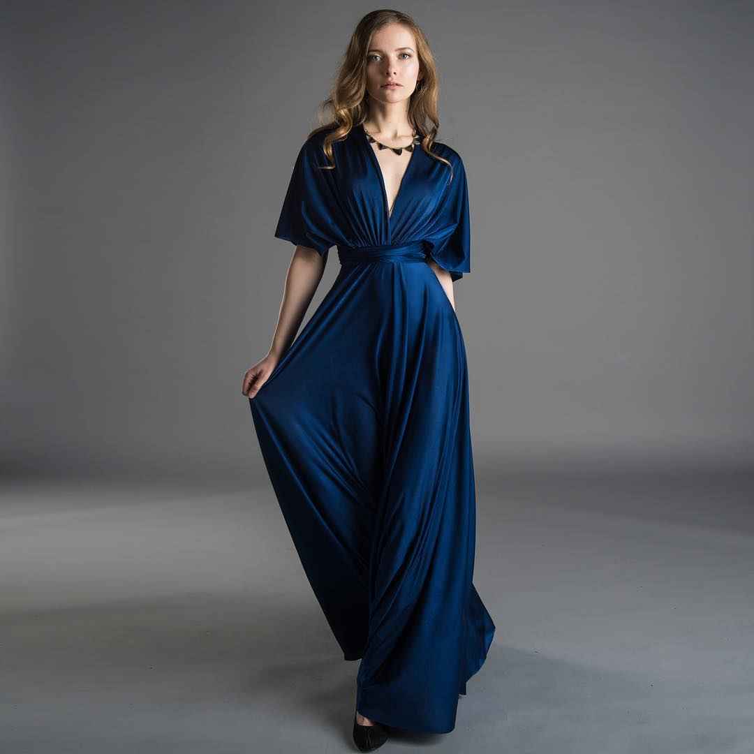 Модное синее платье на выпускной 2019-2020 фото_7
