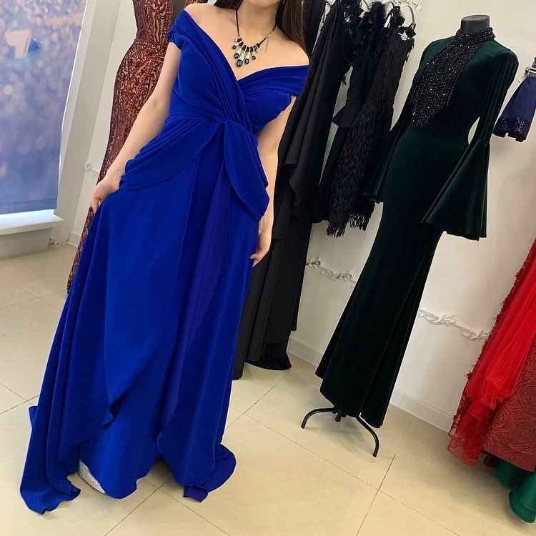 Модное синее платье на выпускной 2019-2020 фото_8