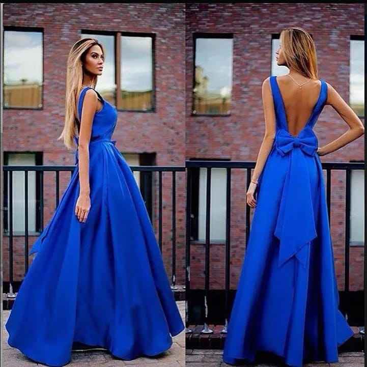 Модное синее платье на выпускной 2019-2020 фото_10