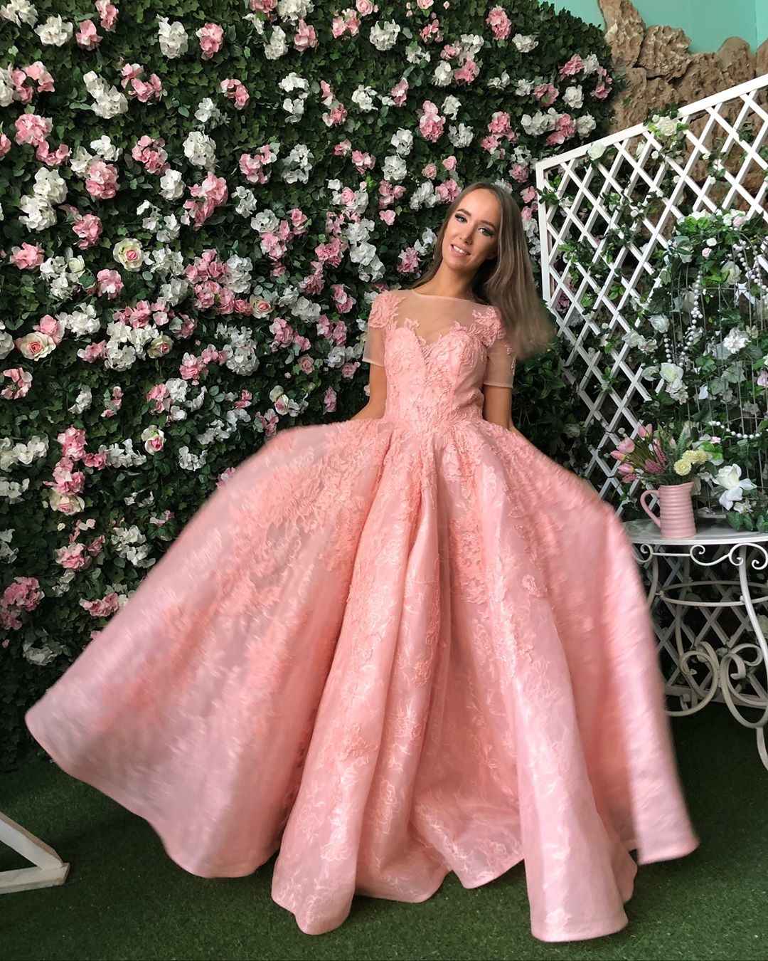 розовое платье на выпускной фото_7