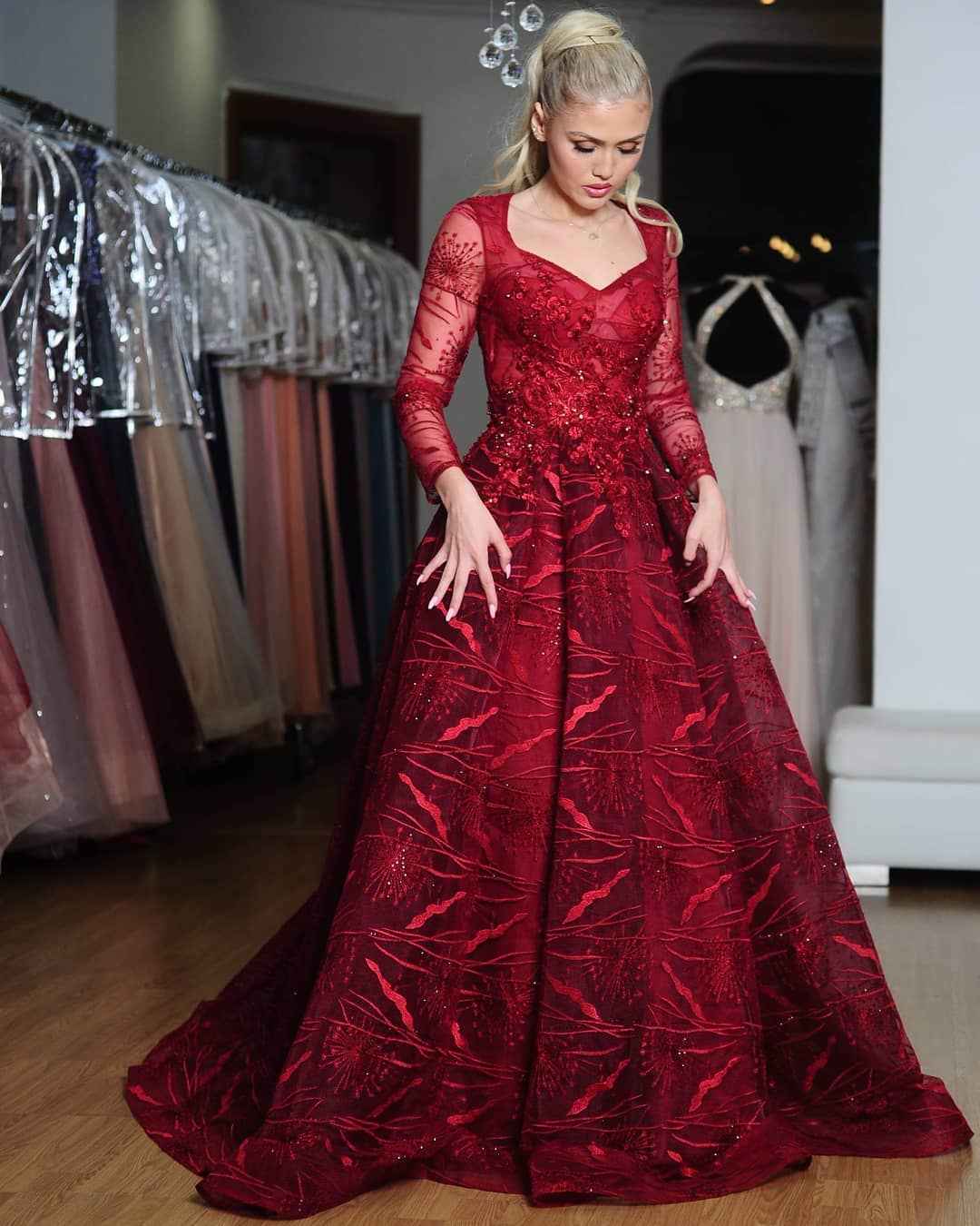 Красное платье на выпускной 2019-2020 фото_12
