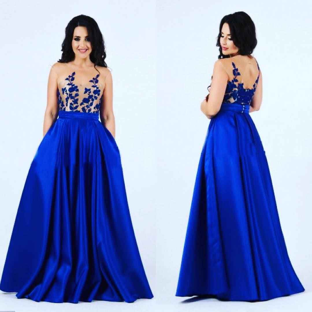 Модное синее платье на выпускной 2019-2020 фото_12
