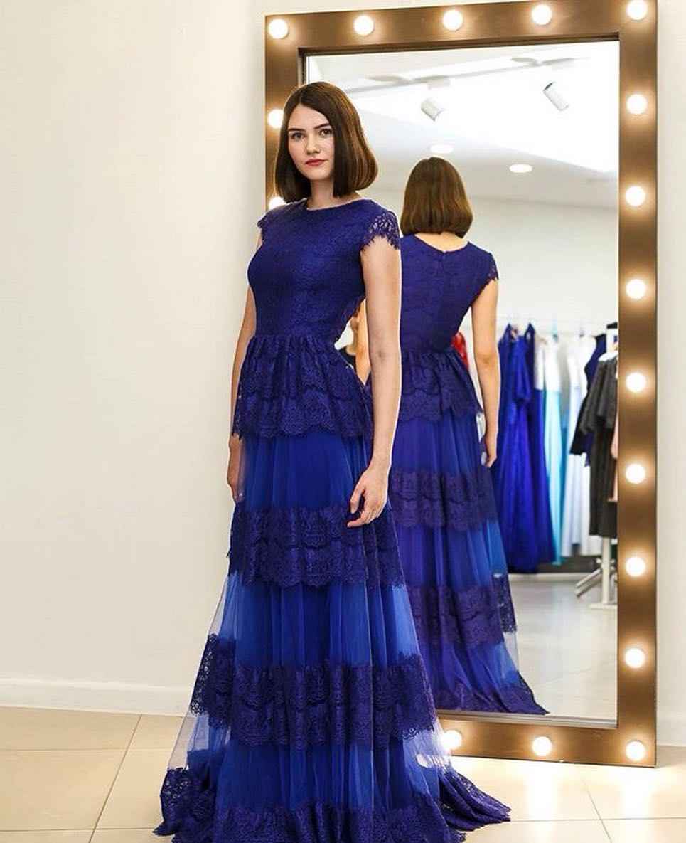 Модное синее платье на выпускной 2019-2020 фото_14