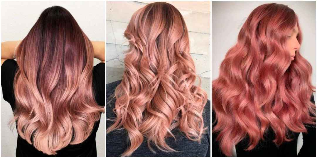 Окрашивание волос розовое золото фото_1