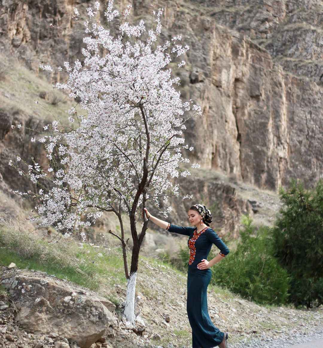 Современные фасоны туркменских платьев фото_48