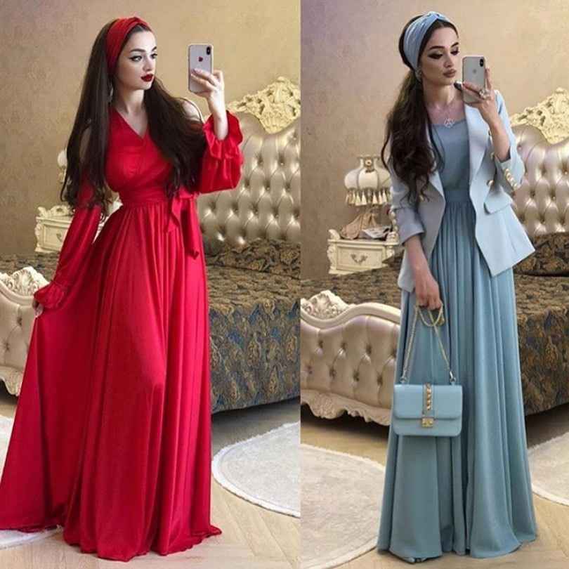 Современные фасоны туркменских платьев фото_31