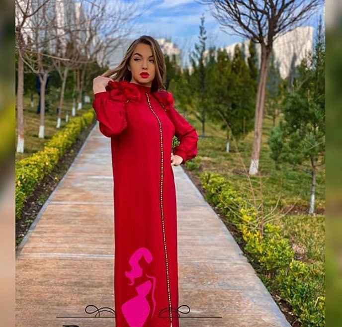 Современные фасоны туркменских платьев фото_23