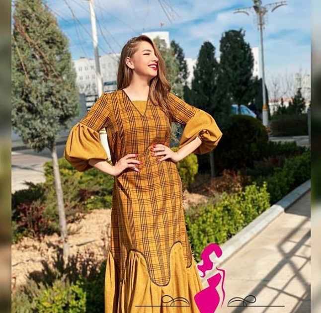 Современные фасоны туркменских платьев фото_19