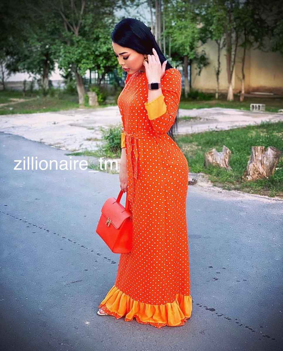 Современные фасоны туркменских платьев фото_41