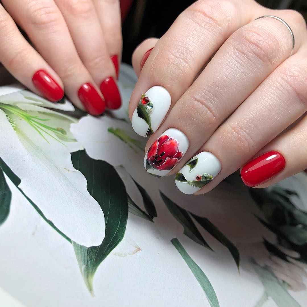 Тюльпаны на ногтях фото_6
